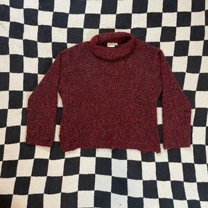 vintage habitat turtleneck speckled sweater made in usa size s/m